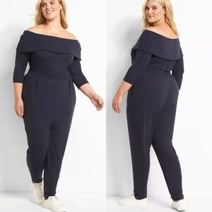 Lane Bryant | Off-The-Shoulder Hacci Knit Jumpsuit